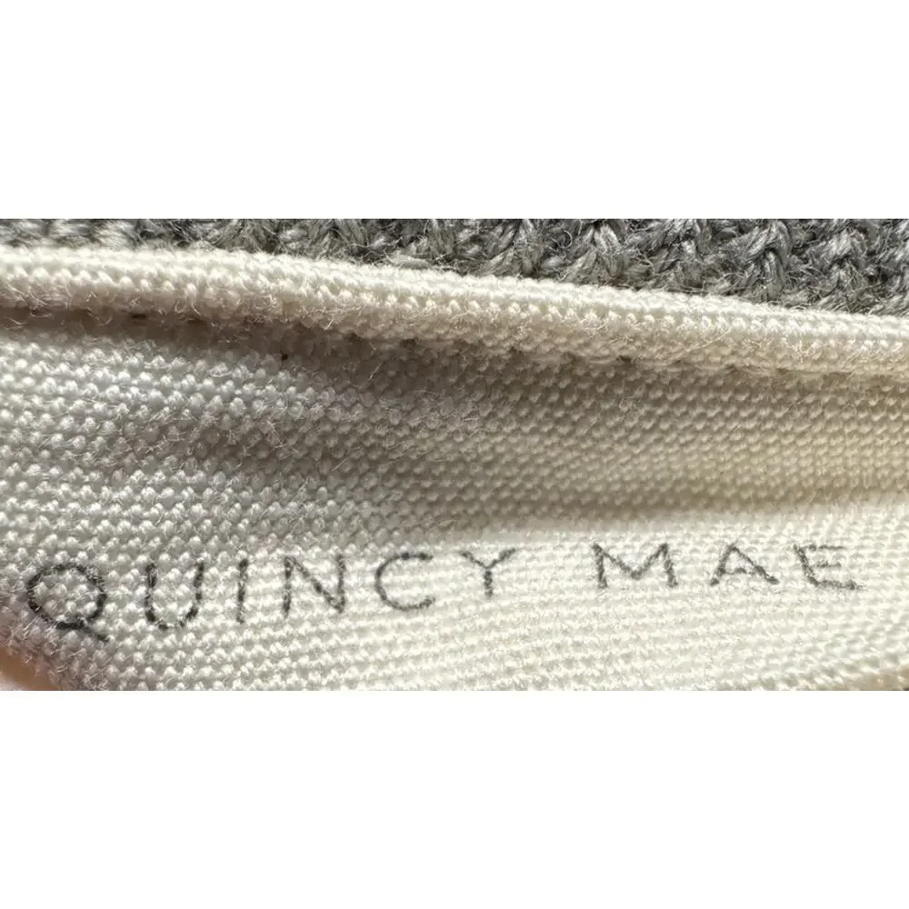 Quincy Mae Baby Knit Blanket Gray Taupe Neutral 33x33 Nursery Stroller